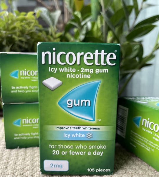 Kẹo gum cai thuốc lá Nicorette 2mg 105 viên- Nicorette 2mg gum 105 pieces