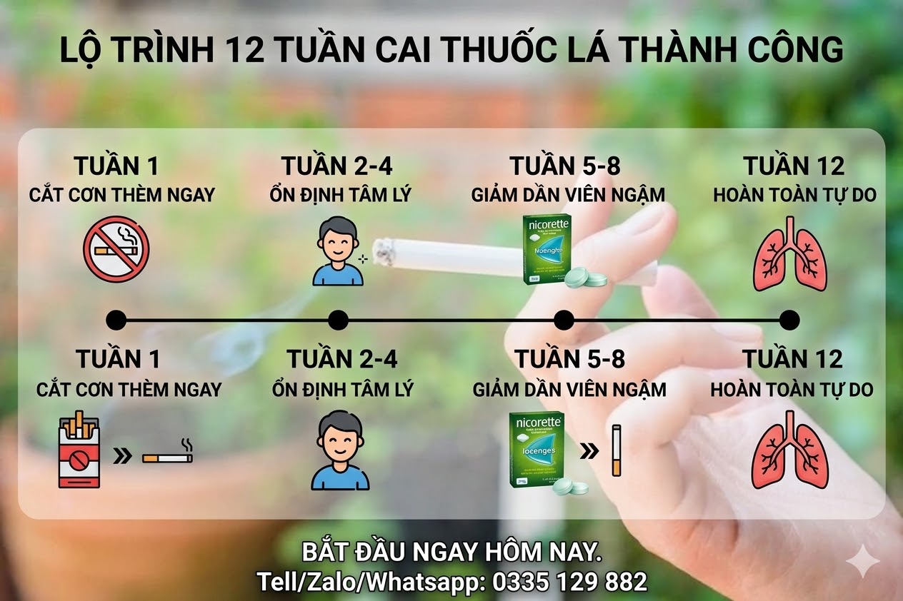 Lộ trình 12 tuần cai thuốc cùng Nicorette