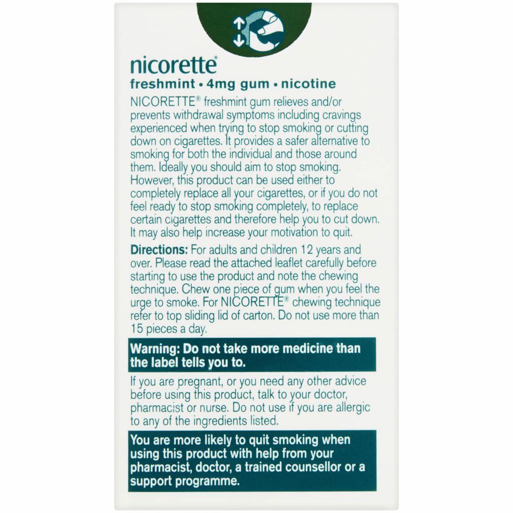Kẹo cai thuốc lá Nicorette 4mg