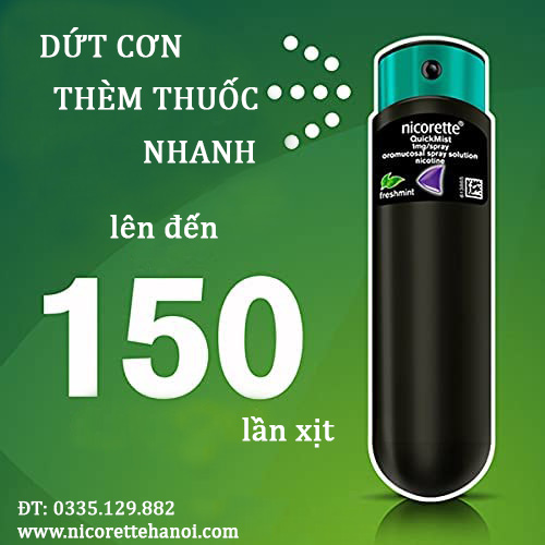 Chai xịt bỏ thuốc lá Nicorette Quick Mist có tốt không?