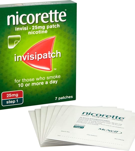 Miếng dán cai thuốc lá Nicorette Invisipatch 25mg-7 patchs