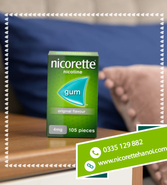 Kẹo cai thuốc lá Nicorette Gum 4mg-105 pieces