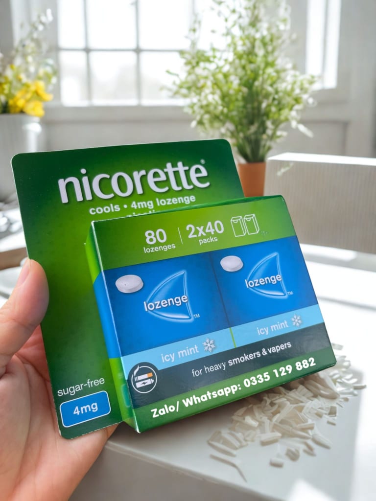 Viên ngậm cai thuốc lá Nicorette Lozenge 4mg