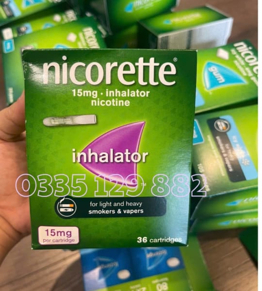 Ống Hít Nicorette Inhalator 15mg (Hộp 36 Ống) Chính Hãng
