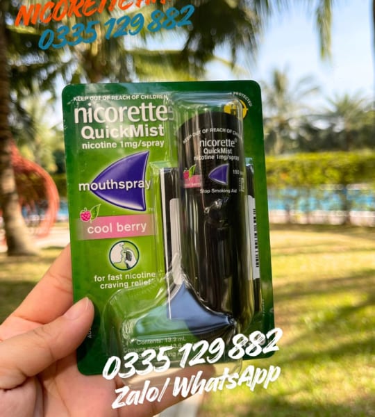 Xịt Cai Thuốc Nicorette QuickMist 1mg Vị Cool Berry 1 Tuýp