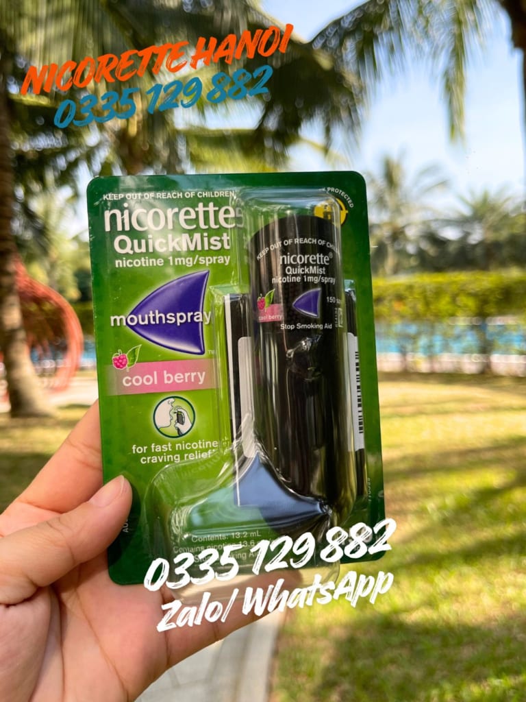 xịt cai thuốc nicorette quickmist 1mg vị cool berry